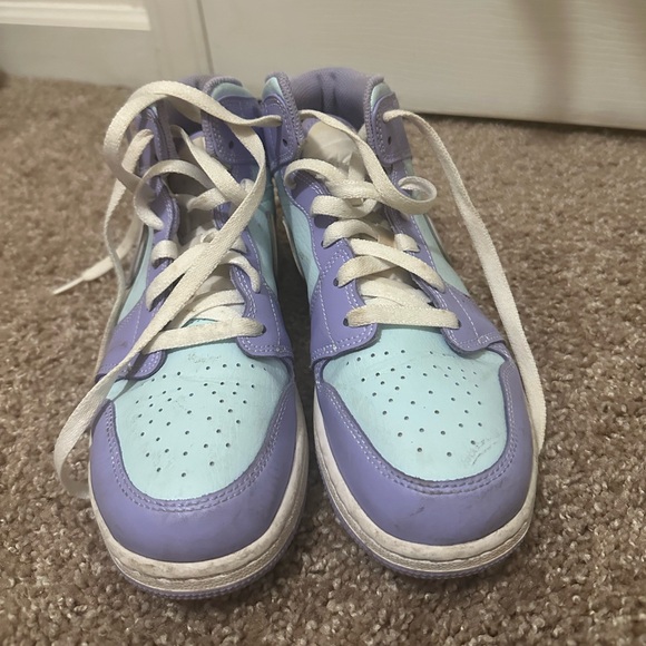 Jordan 1 Mid Purple Aqua - Picture 7 of 10